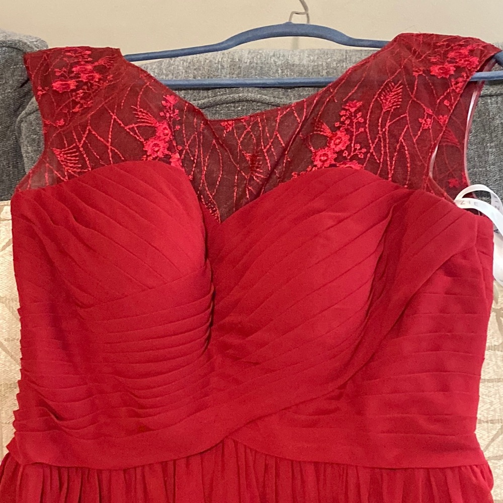 Azazie Tobey Burgundy Bridesmaid Dress